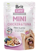 Brit Care Mini Irk Yetişkin Köpekler İçin Sos İçinde Tavuk Etli & Ton Balıklı Fileto Parçaları 85 gr 1